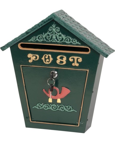 Schránka Albert 360x90x380 mm, poštová, zelená