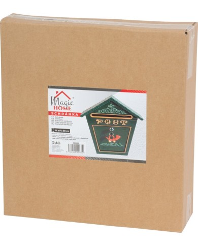 Schránka Albert 360x90x380 mm, poštová, zelená