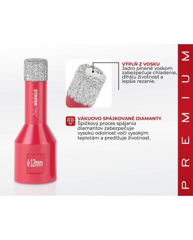 Vyrezávač Strend Pro Premium DCB11, 12 mm, M14, HD, korunka, diamant, professional