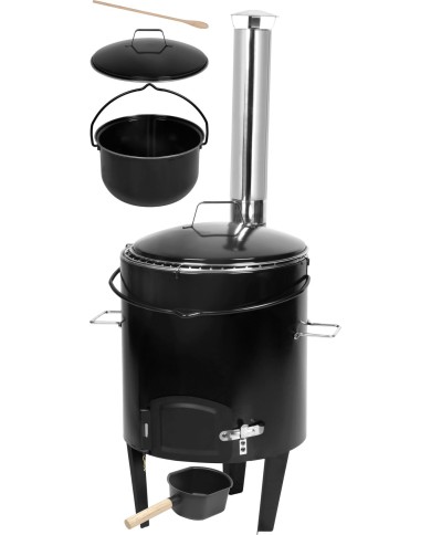 Súprava kotlová Fiestaset, zabíjačková, komplet, guľášová, 14 lit. kotlík, smaltovaná, pokrievkou a varechou