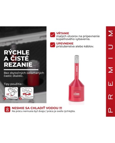 Vyrezávač Strend Pro Premium DCB11, 6 mm, M14, HD, korunka, diamant, professional