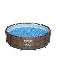 Bazén Bestway® Steel Pro MAX, 56709, vzor ratan, kartušová filtrácia, rebrík, 366x100 cm