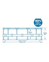 Bazén Bestway® Steel Pro MAX, 56709, vzor ratan, kartušová filtrácia, rebrík, 366x100 cm