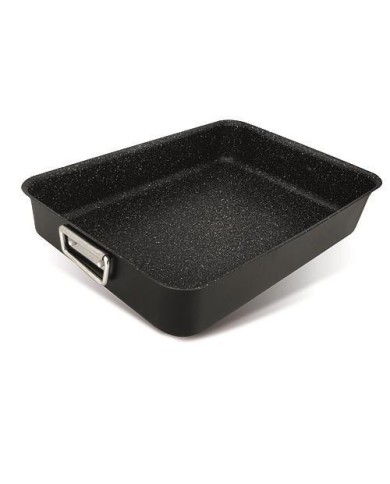 Plech MagicHome Marble Line, 40x28x6,5 cm, na pečenie, s rúčkami