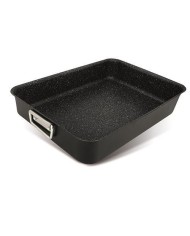 Plech MagicHome Marble Line, 40x28x6,5 cm, na pečenie, s rúčkami