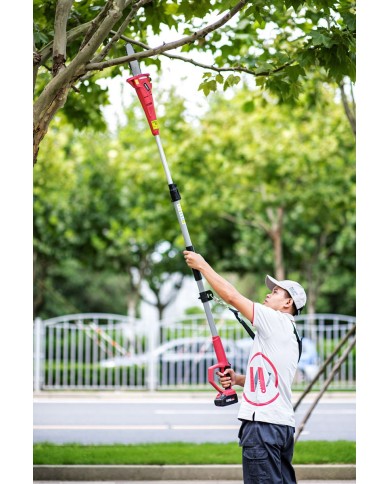 Píla Worcraft CPS-S20Li ShareSYS, 20V Li-Ion, vyvetvovacia, lišta 8" OREGON, teleskopická 188-270 cm, SET 1x 2.0 Ah akumulátor, 