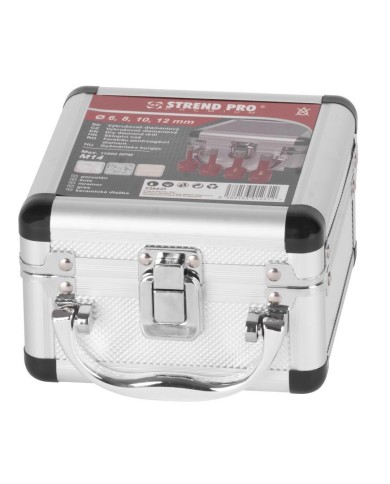 Sada vyrezávačov Strend Pro Premium DCB11S2, 6-8-10-12 mm, M14, diamant, korunky, professional