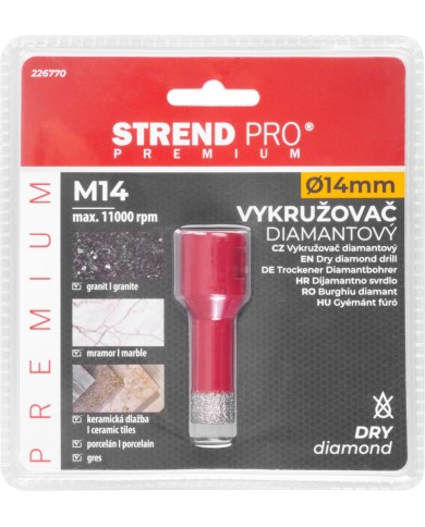 Vyrezávač Strend Pro Premium DCB11, 14 mm, M14, HD, korunka, diamant, professional