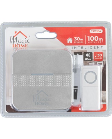 Zvonček MagicHome Intelligent4, bezdrôtový, domový, počet melódií 30, LED, IP44
