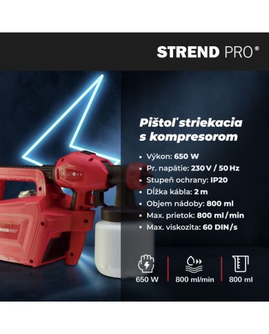 Pištoľ Strend Pro JS-FB17AII, 650W, 800 ml, striekacia, elektrická s kompresorom
