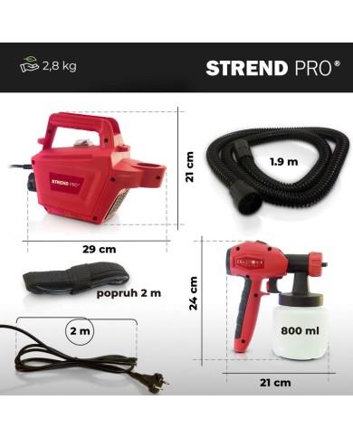 Pištoľ Strend Pro JS-FB17AII, 650W, 800 ml, striekacia, elektrická s kompresorom