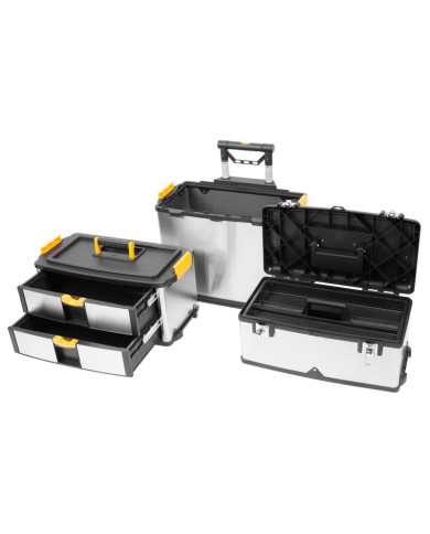 Box na náradie Strend Pro TBx3042-F, na kolieskach s rúčkou, nerezový, max. 36 kg
