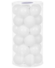 Gule MagicHome Vianoce, 30 ks, biele, lesklé, mix, na vianočný stromček, 6 cm