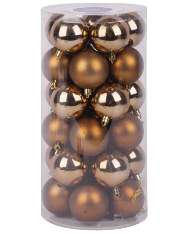 Gule MagicHome Vianoce, 30 ks, medené, mix, na vianočný stromček, 6 cm