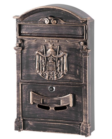 Schránka GLA-Alu, hliníková, 255x90x410 mm, poštová, antique bronze