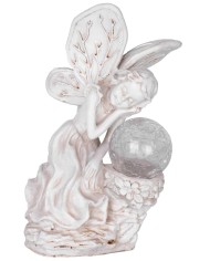 Dekorácia Strend Pro Gecco, víla, 15x12x22 cm, polyresin, solárna, 1x LED, AA