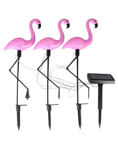 Lampa Strend Pro 7193, Plameniaky, bal. 3ks, solárna, 18x6x52 cm, 3x2 LED, AA