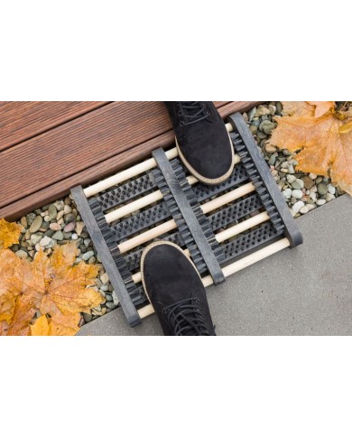 Rohožka GECO WMN.1, pred dvere, 36x26.5x5.5 cm, drevo, škrabák na obuv