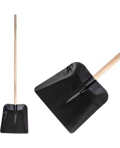 Lopata KOVO 72.WH, kovová, čierna, drevená násada