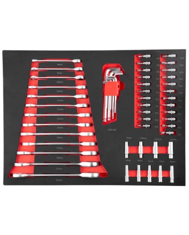 Dielenský vozík s náradím Strend Pro B224, 245 dielna skrinka, 6 zásuviek, Hobby