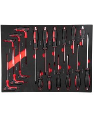 Dielenský vozík s náradím Strend Pro B224, 245 dielna skrinka, 6 zásuviek, Hobby