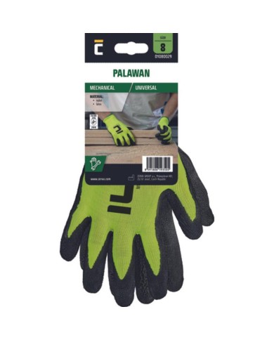 Rukavice PALAWAN 09/L, nylon, Latex, s blistrom