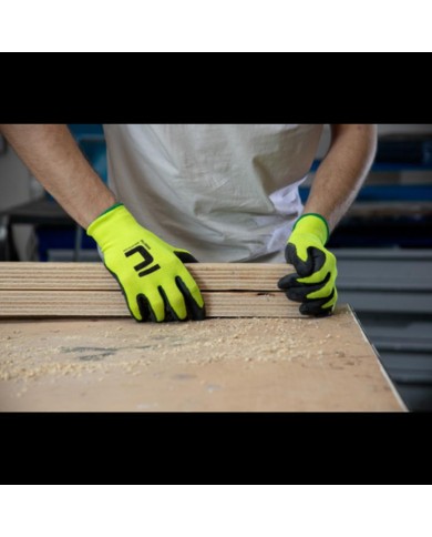 Rukavice PALAWAN 09/L, nylon, Latex, s blistrom