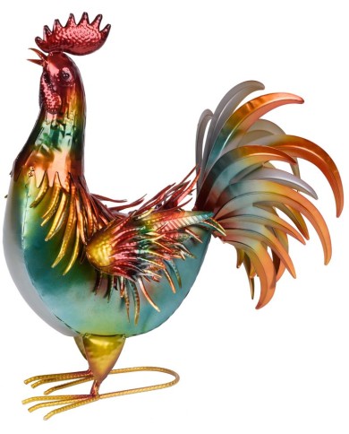 Dekorácia MagicHome Mecco, Kohút, plech, 40x20x50 cm