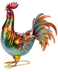 Dekorácia MagicHome Mecco, Kohút, plech, 40x20x50 cm