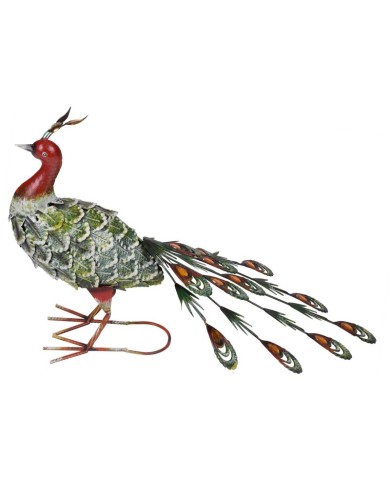 Dekorácia MagicHome Mecco, Páv, plech, 62x23x43 cm