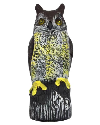 Plašič vtákov, Sova, solárna, svietiace oči, 41cm, zvuk