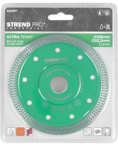 Kotúč Strend Pro Industrial 125x22.2x1.2 mm, diamantový, ultra tenký