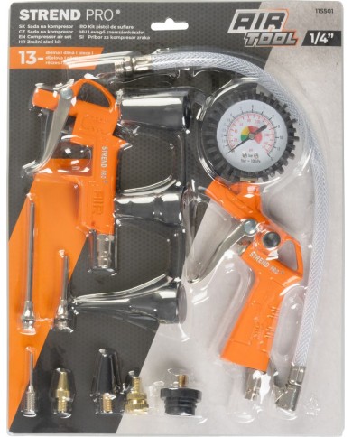 Súprava pneumatického príslušenstva Strend Pro, 13-dielna, max 8 bar.