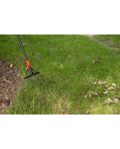 Hrable na lístie Strend Pro R114, 15 lamelové, vejárové, nastaviteľné, kovová násada