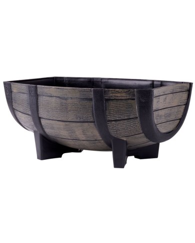 Kvetináč Strend Pro Woodeff, 29x41x19 cm, natural, barel, efekt dreva