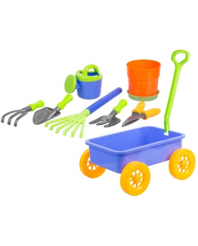 Sada hračiek Strend Pro, do piesku s vozíkom, pre deti, 9 dielna