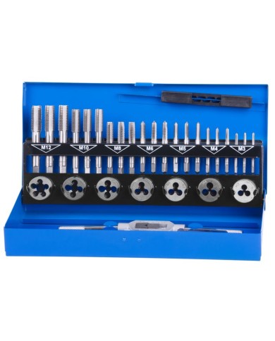 Sada závitnikov a závitových očiek Strend Pro SX1033, HSS, 33 dielna, M3-M12