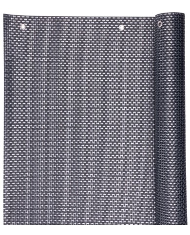 Zástena Polyratan 77 0,9x3 m, UV, 800 g/m2, antracit, tieniaca na balkón, s okami