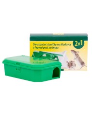 Deratizačná stanička 2v1, stanica pre otravu na hlodavce, lepová pasca na hmyz