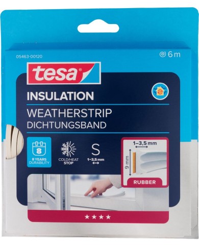 Tesnenie tesa profil E, biele, L-6 m