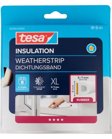 Tesnenie tesa profil D, biele, L-6 m