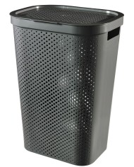 Kôš Curver® INFINITY RECYCLED 60 lit., antracit, 35x44x60 cm, na bielizeň, prádlo