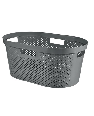Kôš Curver® INFINITY RECYCLED 40 lit., antracit, 59x39x27 cm, na bielizeň, prádlo