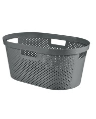 Kôš Curver® INFINITY RECYCLED 40 lit., antracit, 59x39x27 cm, na bielizeň, prádlo