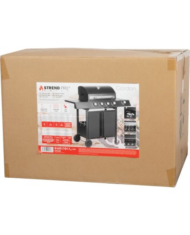 Gril Strend Pro Gordon, BBQ, plynový 4+1 horáky