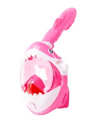 Maska šnorchlovacia Shark, celotvárová, pre deti 4+, XS, ružová