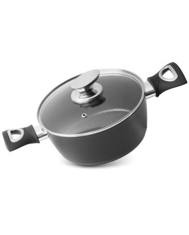 Hrniec MagicHome Black Line, 20 cm, 2100 ml, s pokrievkou