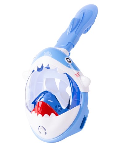 Maska šnorchlovacia Shark, celotvárová, pre deti 4+, XS, modrá