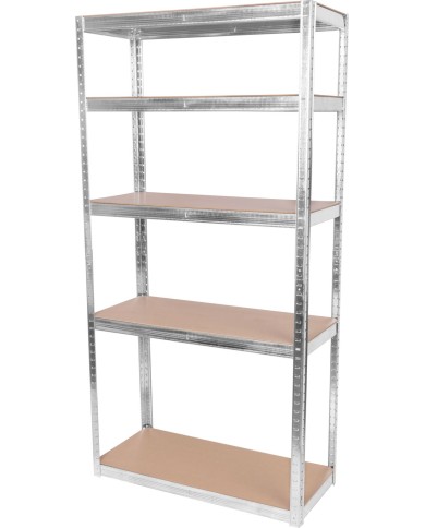 Regál Racks RAT40 MS, kovový, MDF, 5 políc, 1800x900x400 mm, max. 175 kg/polica