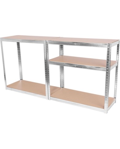 Regál Racks RAT40 MS, kovový, MDF, 5 políc, 1800x900x400 mm, max. 175 kg/polica